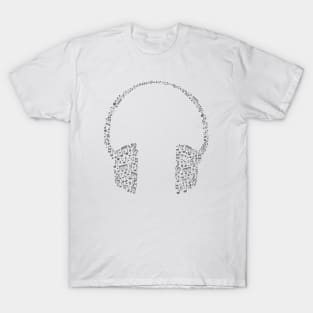 music notes headphone T-Shirt